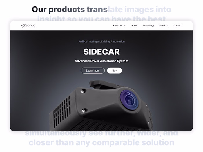 Machine Vision Company Website Redesign