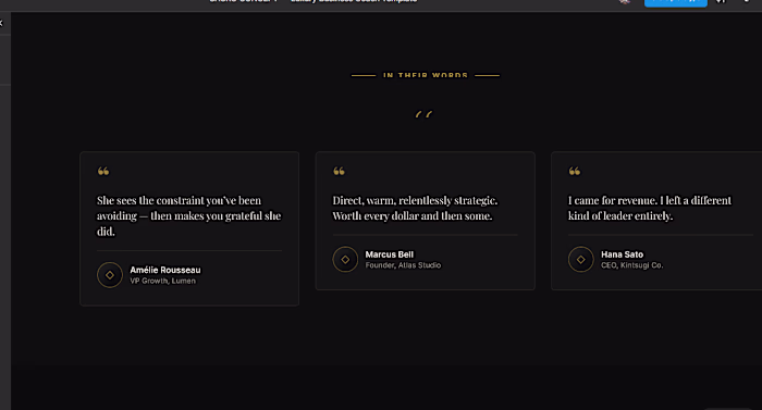 Luxury Coach — Premium Figma Website Template