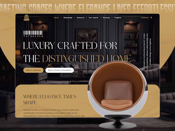 🛋✨ Designed for Better Living – Furniture Website UI/UX Des...