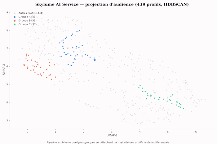 Skylume audience clustering experiment