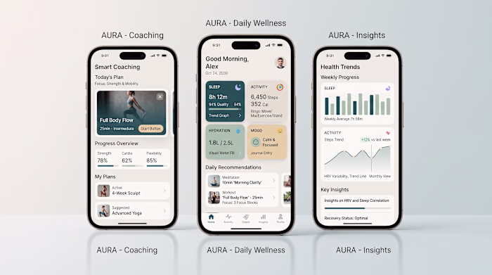 Wellness Mobile App UI/UX Design, Fitness Coaching & Health ...