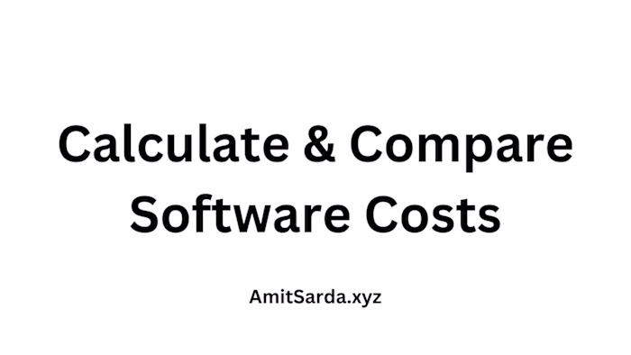 comparecosts.fyi - Calculate and Compare Software Costs