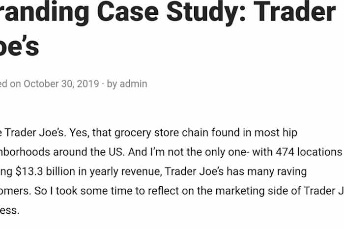 Trader Joe's Branding Case Study
