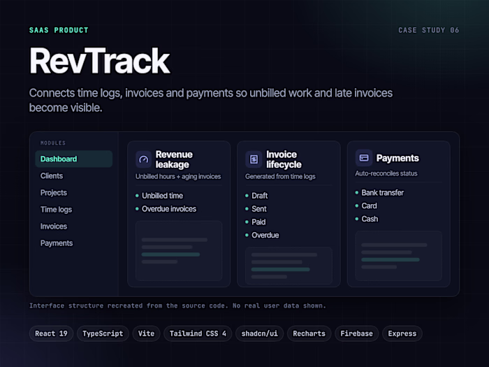 RevTrack: Revenue-Leakage Platform for Service Businesses