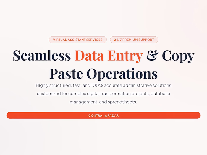 Data Entry & Copy Paste Operations.