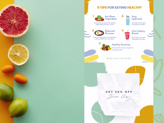 Health Food Brand Social Media Designs