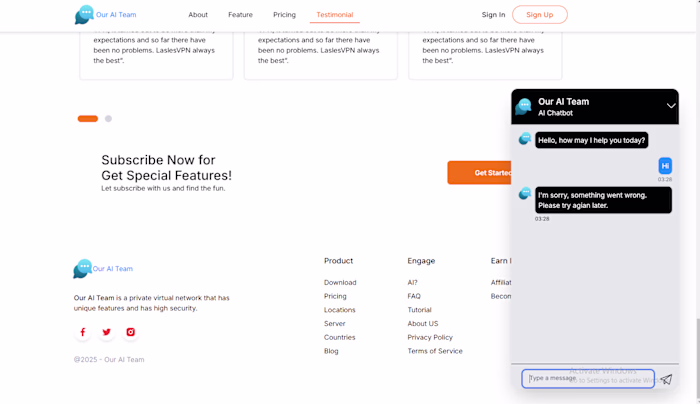 Custom AI chatbot