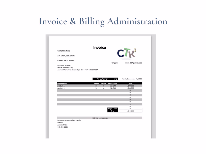 Invoice & Billing Administration