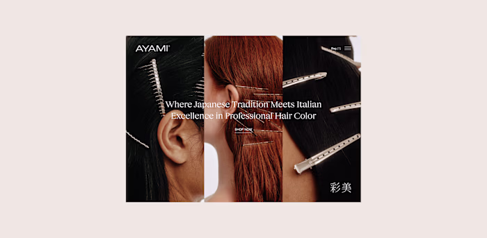 Web Design for Haircare Brand