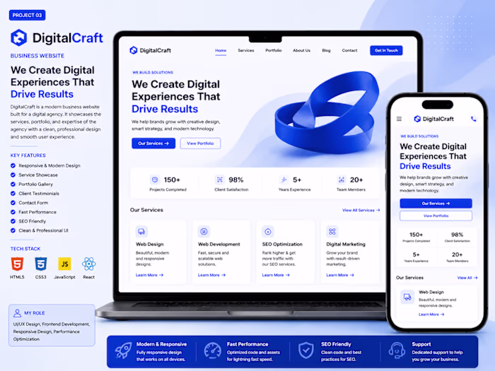 Project Title
DigitalCraft – Modern Business
