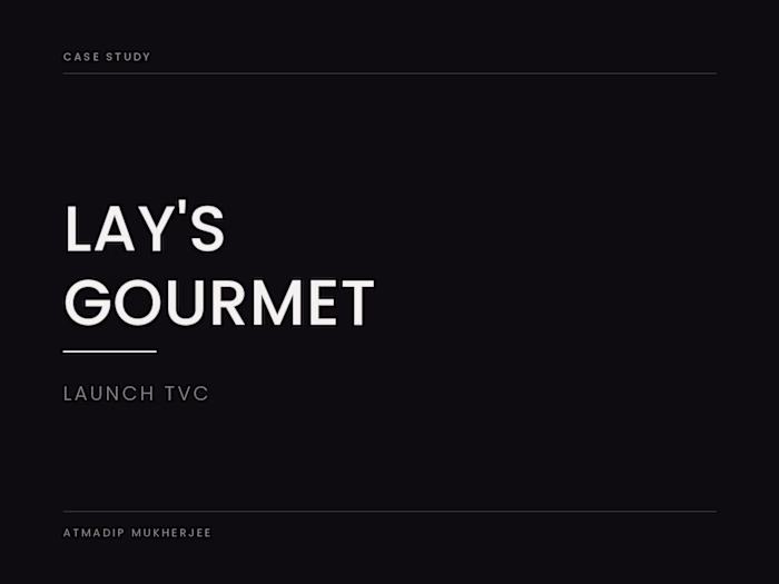 Lay's Gourmet — Launch TVC