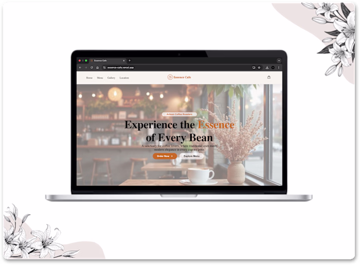 Essence Cafe Web Ordering System