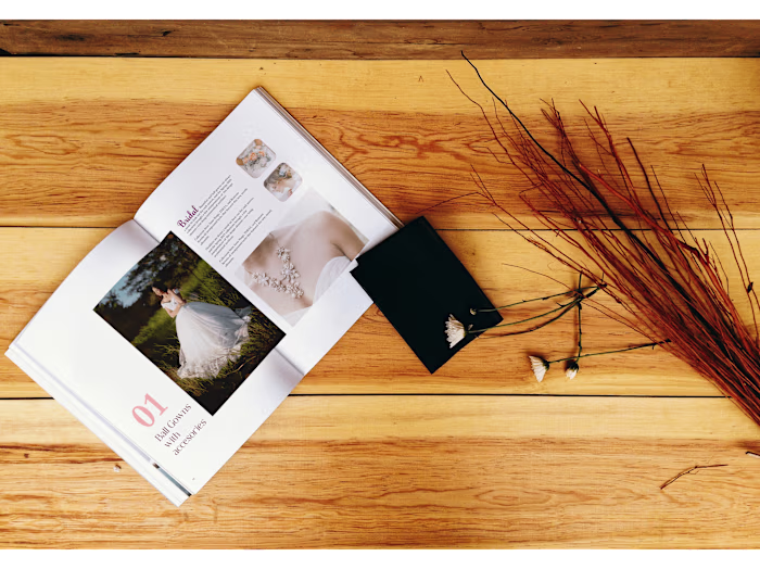 Emily Bridals | Magazine cover and spread design