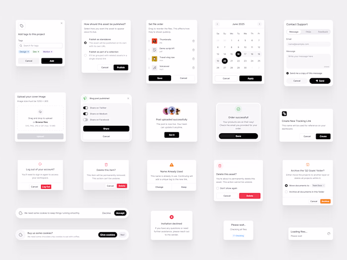 Minimal Modals / Popup Window Design