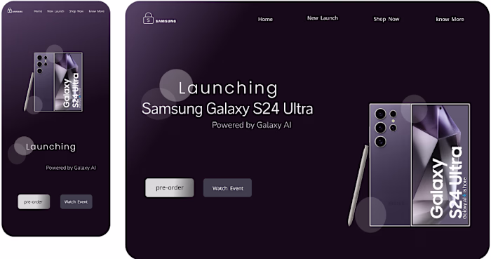 Samsung Galaxy S24 Ultra Launch Page 