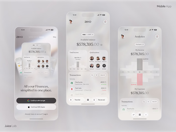 Finance Mobile App UI Design
