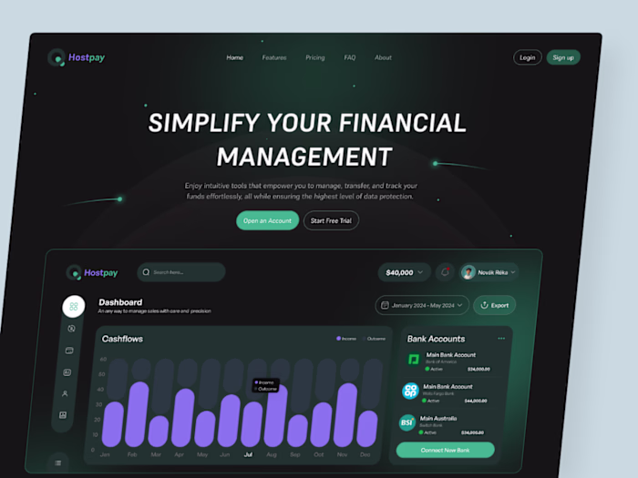 Financial Management Landing Page