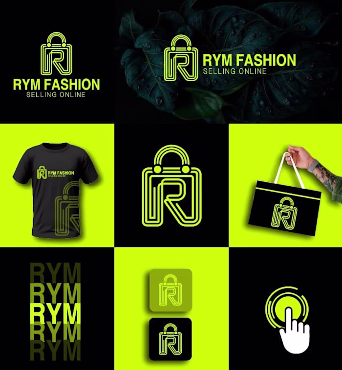 Logo identity for "RYM Fashion" Brand