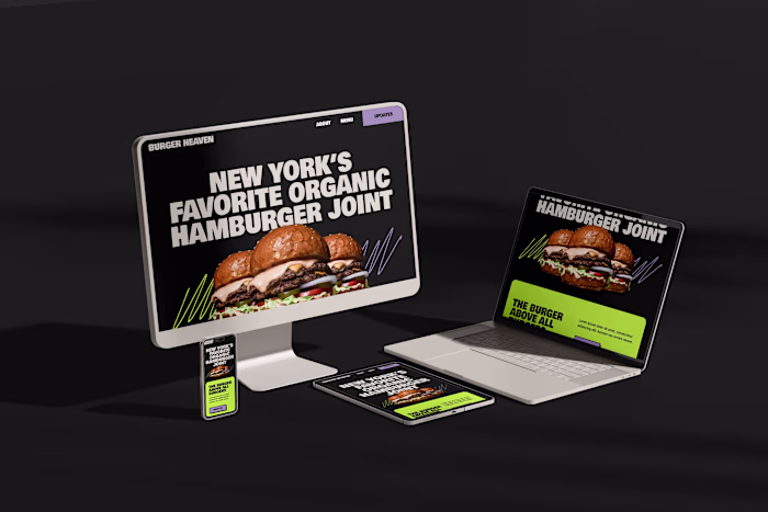 Burger Heaven - High-Fidelity Web Implementation