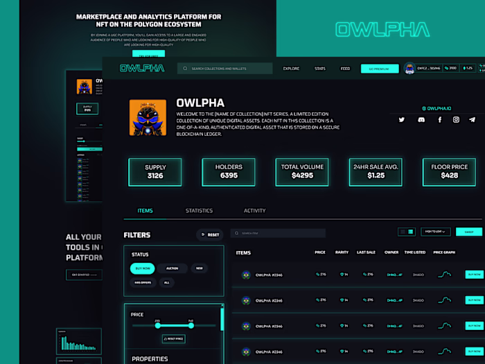 OWLPHA – The Smart NFT Marketplace & Analytics Hub
