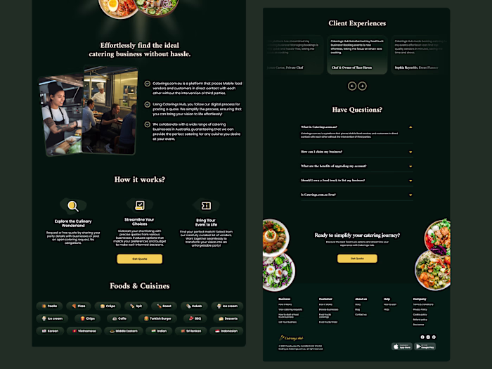 Caterings Website