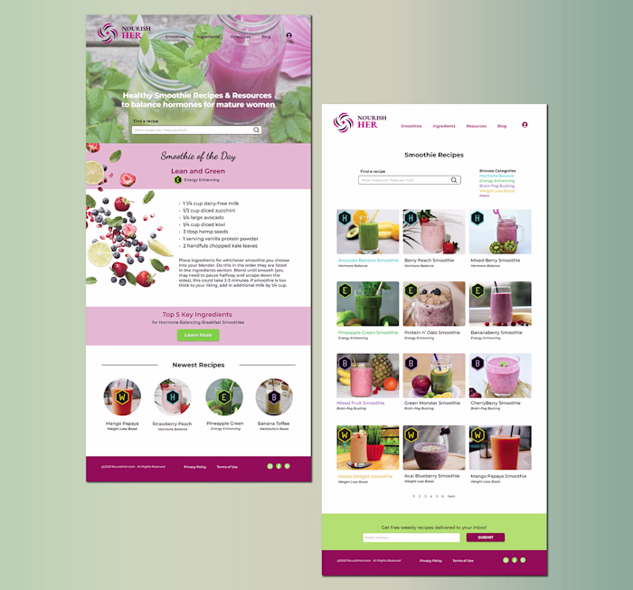 HTML/CSS: Smoothies Website :: Behance