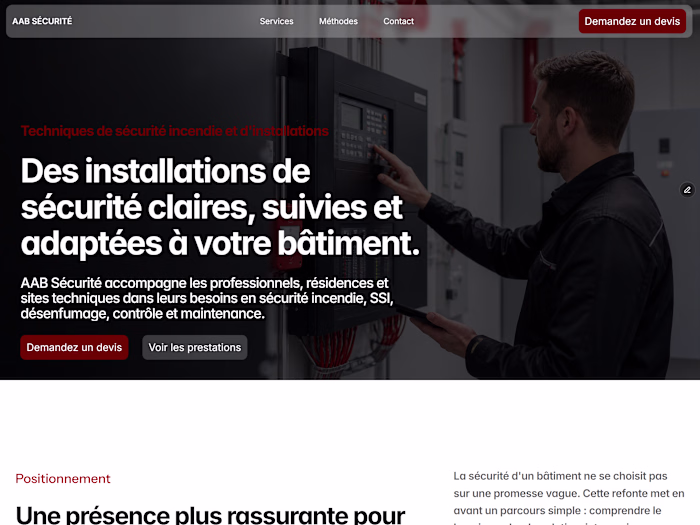 AAB Sécurité - refonte site professionnel