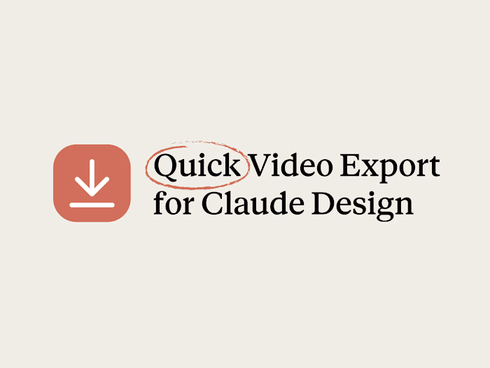 Quick Video Export for Claude