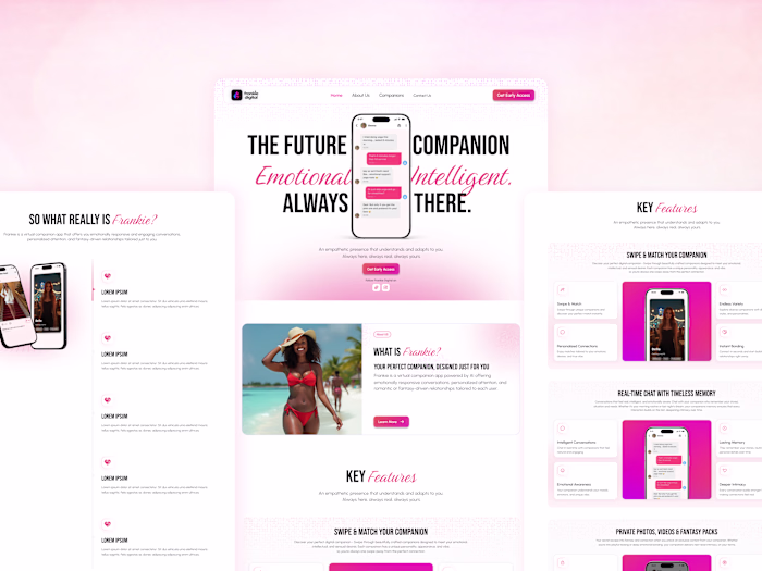 AI Companion SaaS Landing Page in Webflow | Premium UI/UX