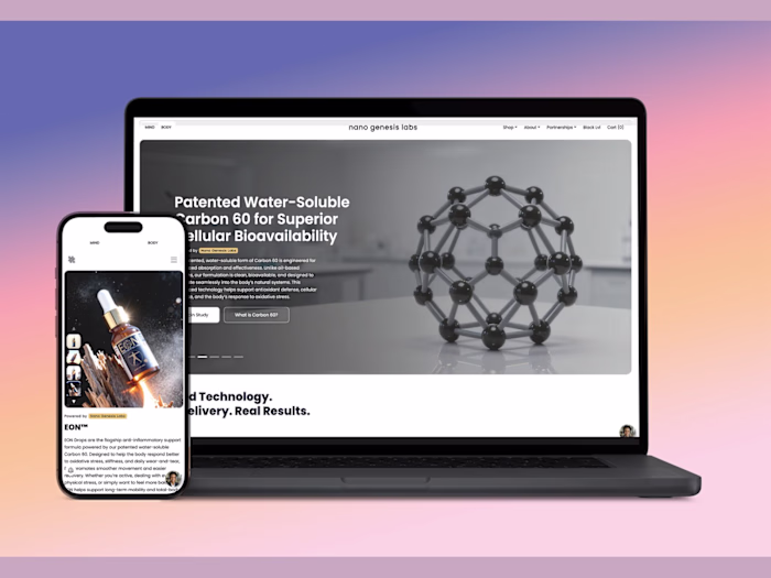 Nano Genesis Labs: Premium Wellness Shopify Storefront