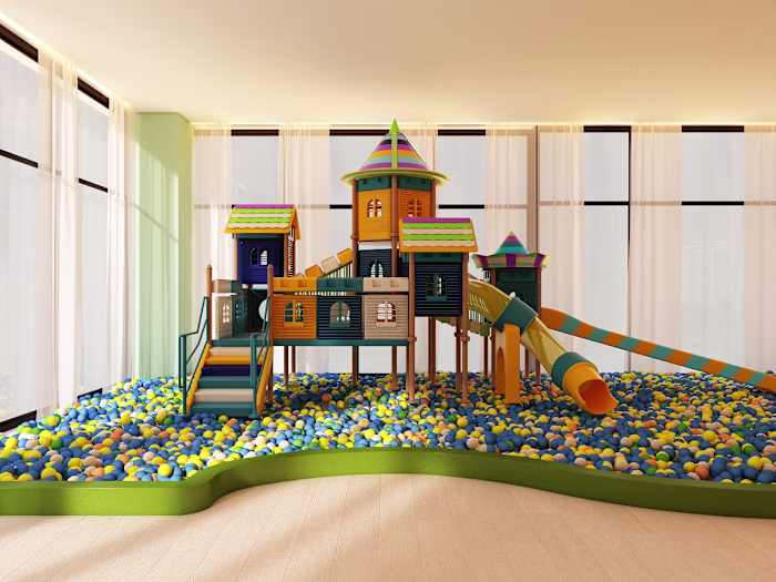 Colorful Daycare Play Area Interior