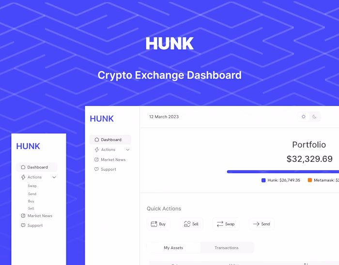 HUNK Crypto Dashboard