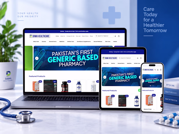 Dawa Healthcare Pharmacy E-Commerce Website