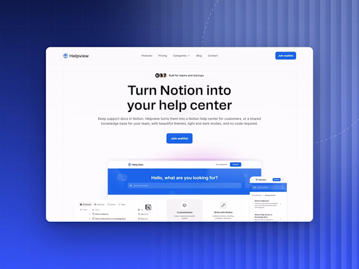 Helpview — SaaS Marketing Website in Framer