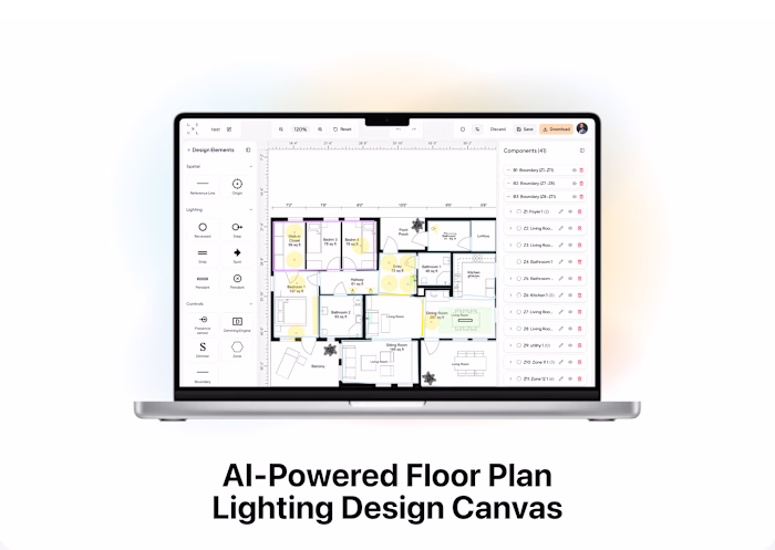 AI-Powered Floor Plan Lighting Design Canvas