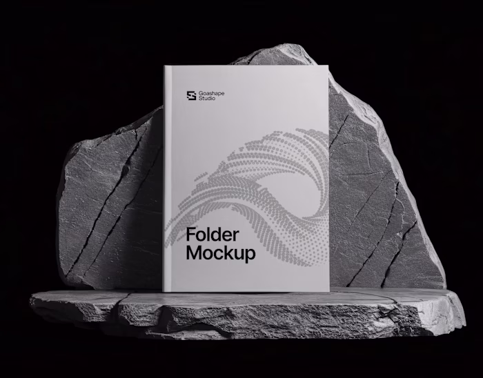 Folder Mockup - Marble Rocks