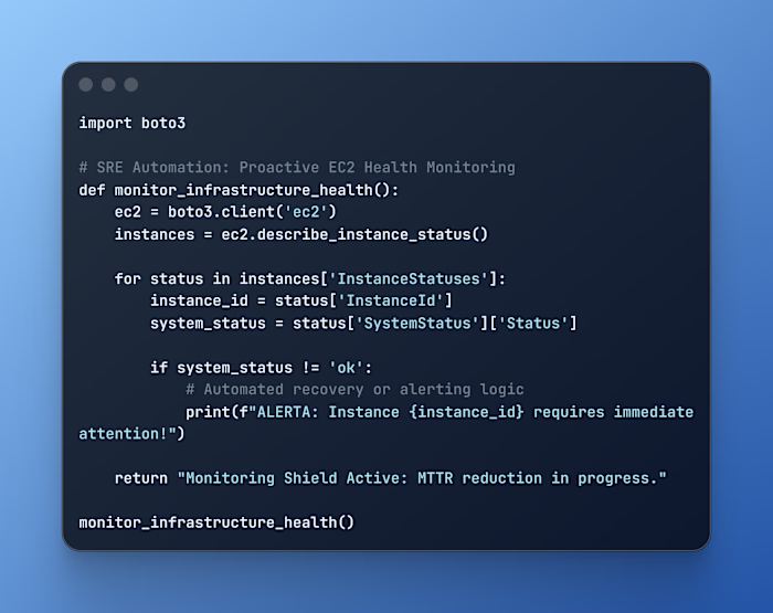 High-Availability Monitoring & Incident Response I implement...