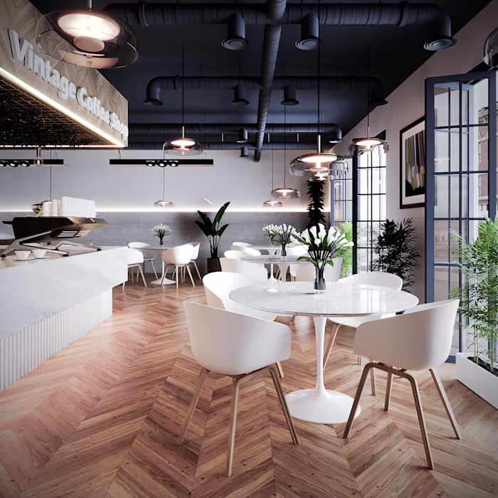 3D Render | Vintage Coffee Shop