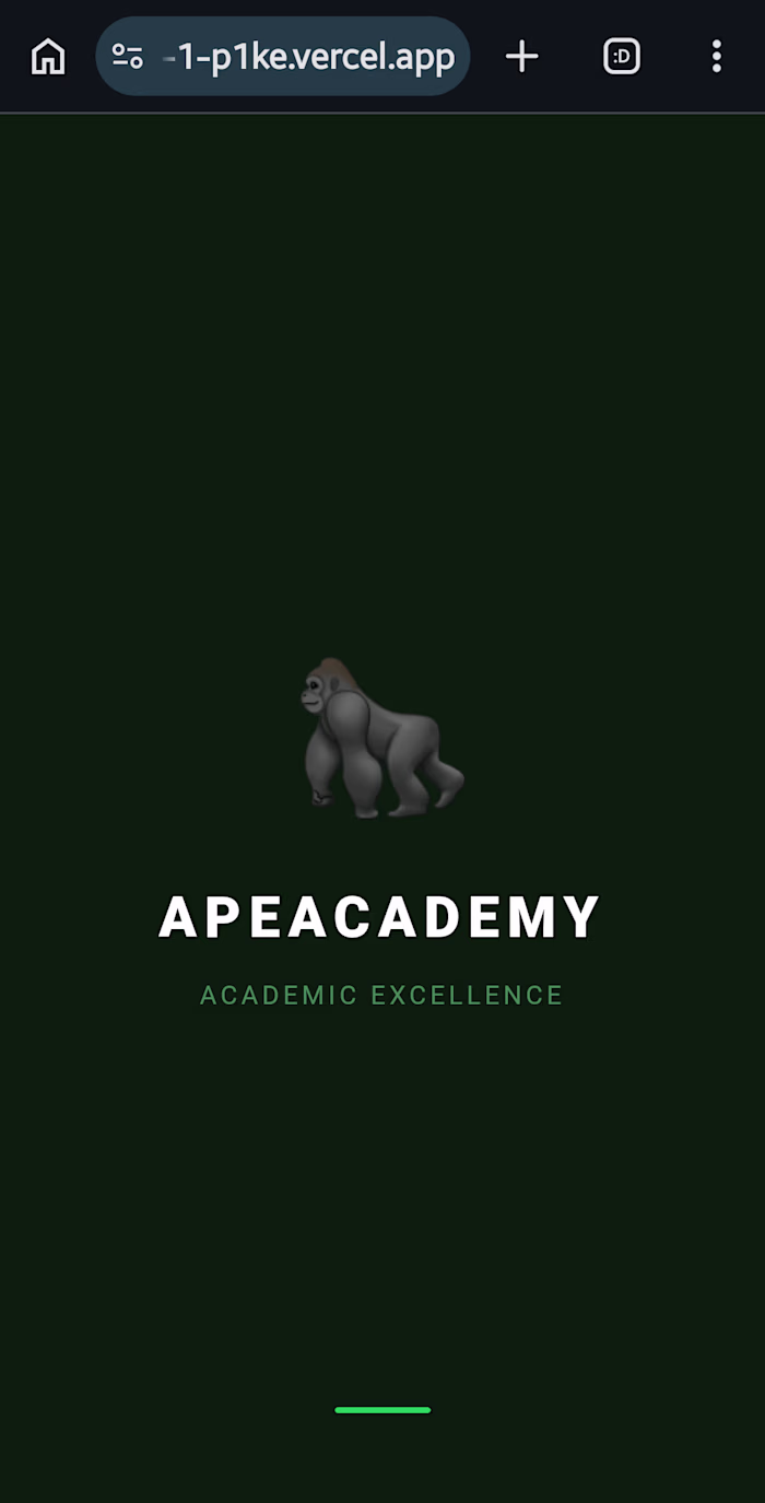 Clean, bold educational platform. Strong