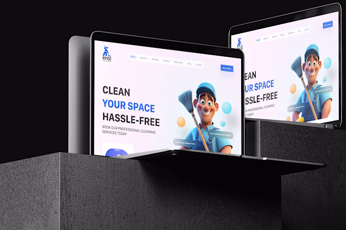 Rinse Cleaning Service Landing Page
