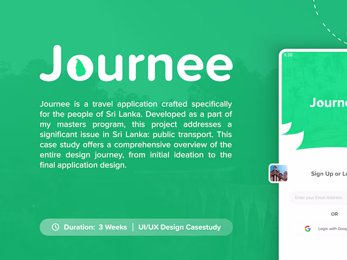 Journee - A UI/UX Case study