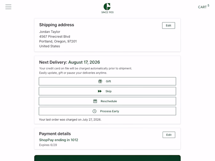 Shopify Subscription Portal Redesign (Loop Subscriptions App)