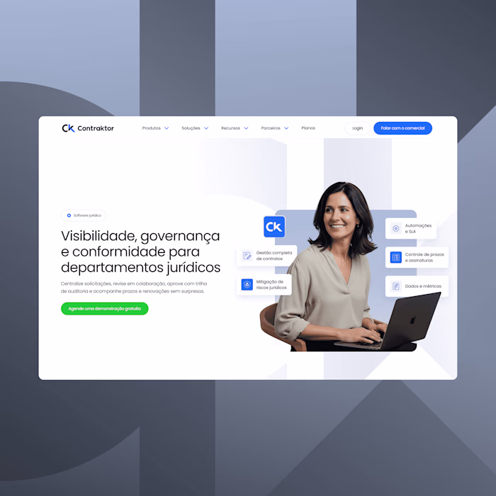 Contraktor — B2B SaaS website for contract management (Framer)