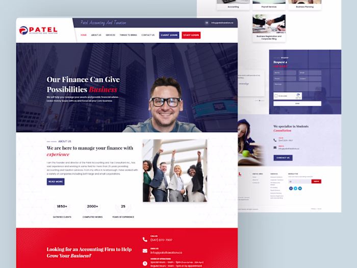 Patel Accounting & Taxation – Corporate Finance Website UI/U...