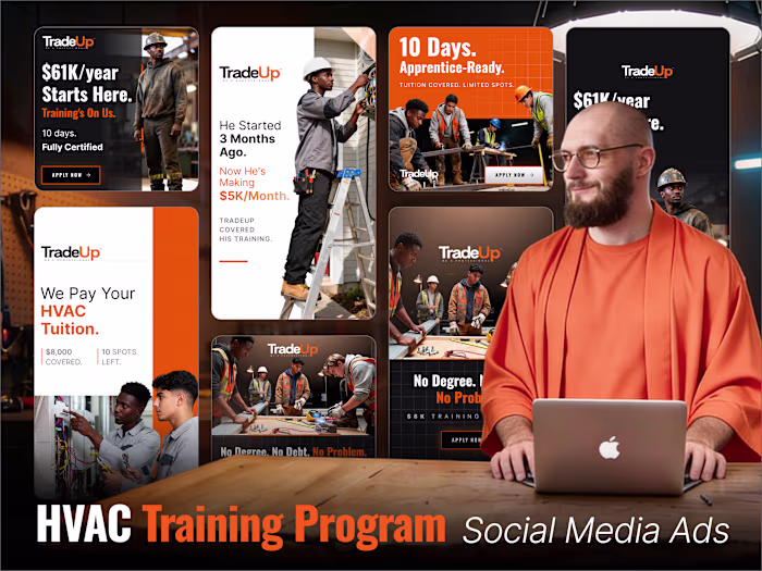 TradeUp HVAC Training Social Media Ad Creatives
