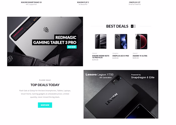 Mobile Device Promotional Website