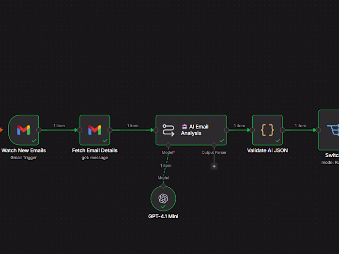 "Developed an AI email automation