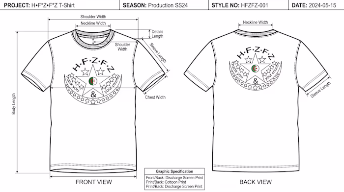 Professional T-Shirt Tech Pack Design
A