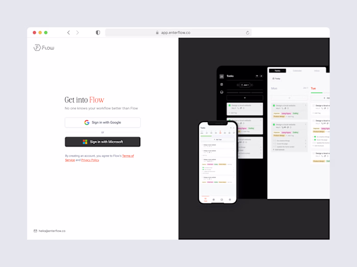 Enterflow - Intelligent Productivity Management Webapp