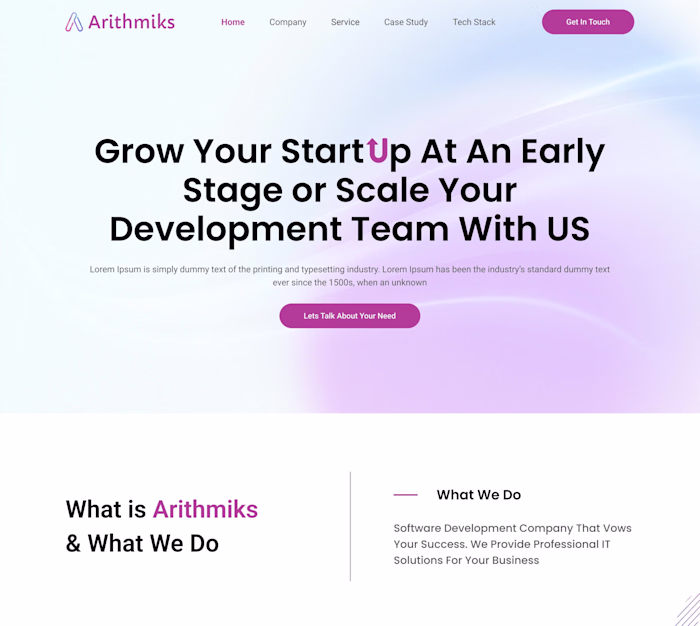 Landing Page Design